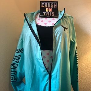 Victoria Secret PINK Anorak windbreaker Mint ombré